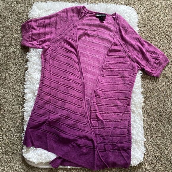 Lane Bryant Open Front Ombré Purple Sweater Cardigan Size 16 - Picture 1 of 7
